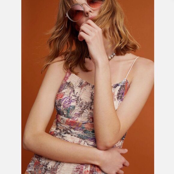 Anthropologie Maeve Mackenzie Floral Fit Flare Dress Size 2 - Picture 3 of 9